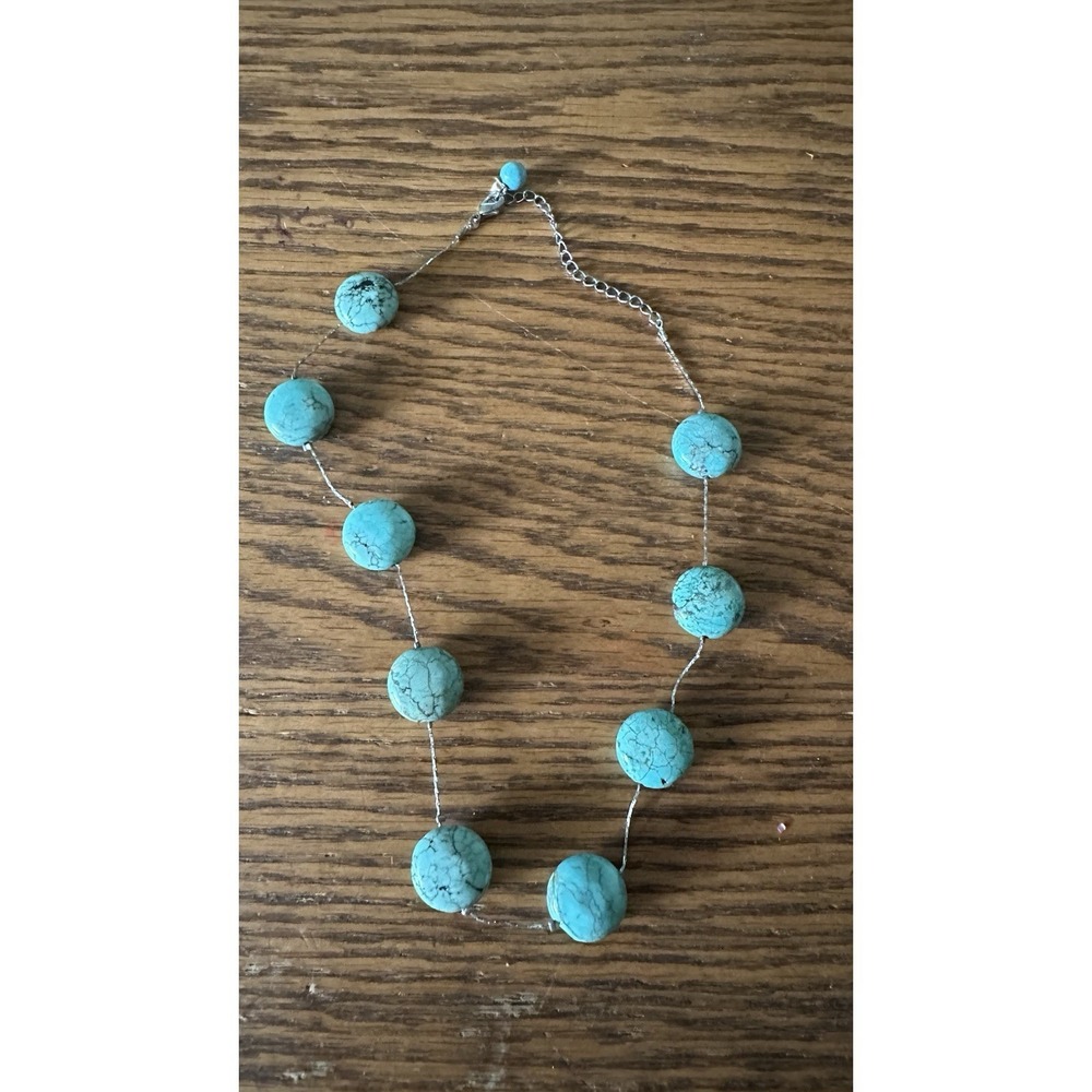 Vintage HDNY Turquoise Bead Strand Necklace Henry Designs New York Signed Blue
